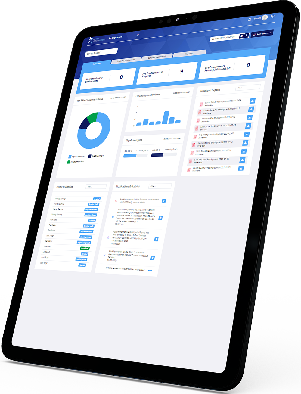 The My Occ Health Record Platform My Occ Health Record 5204